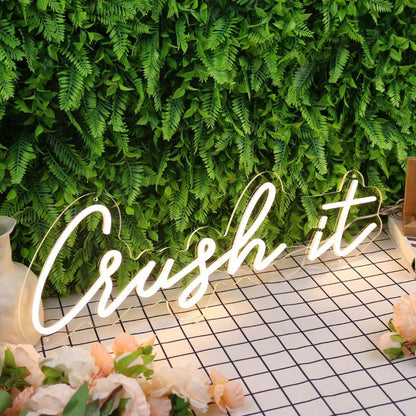 Crush It Yellow Led Neon Sign - Shineneon