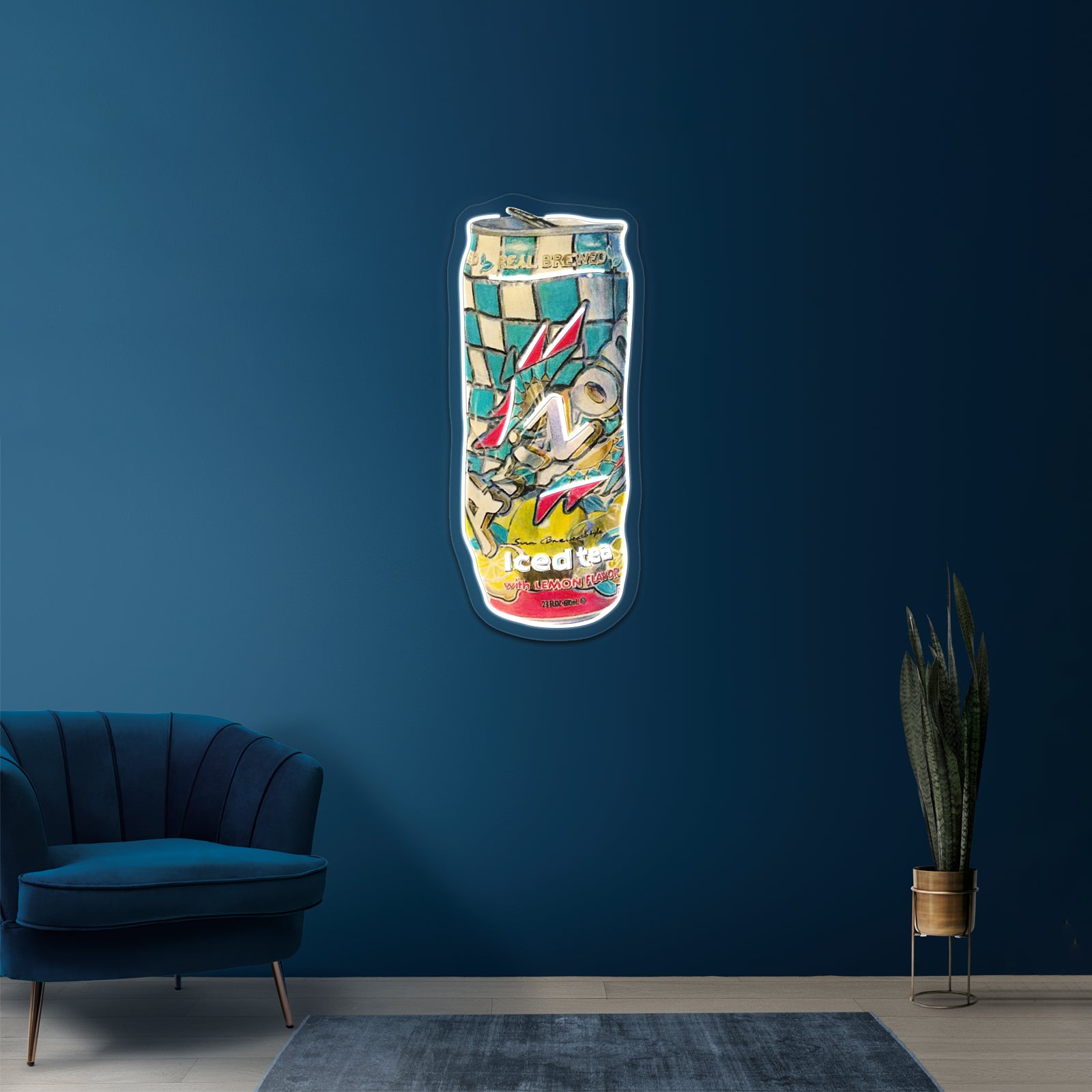 Crushed Arizona Tea Can Artwork Business Led Sign - LED neon sign view 8