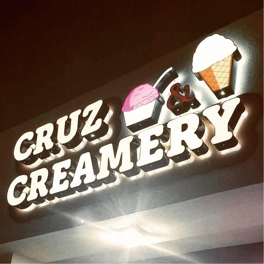 Cruz Creamery 3D Front And Back Lit Letters Metal Led Sign - Shineneon