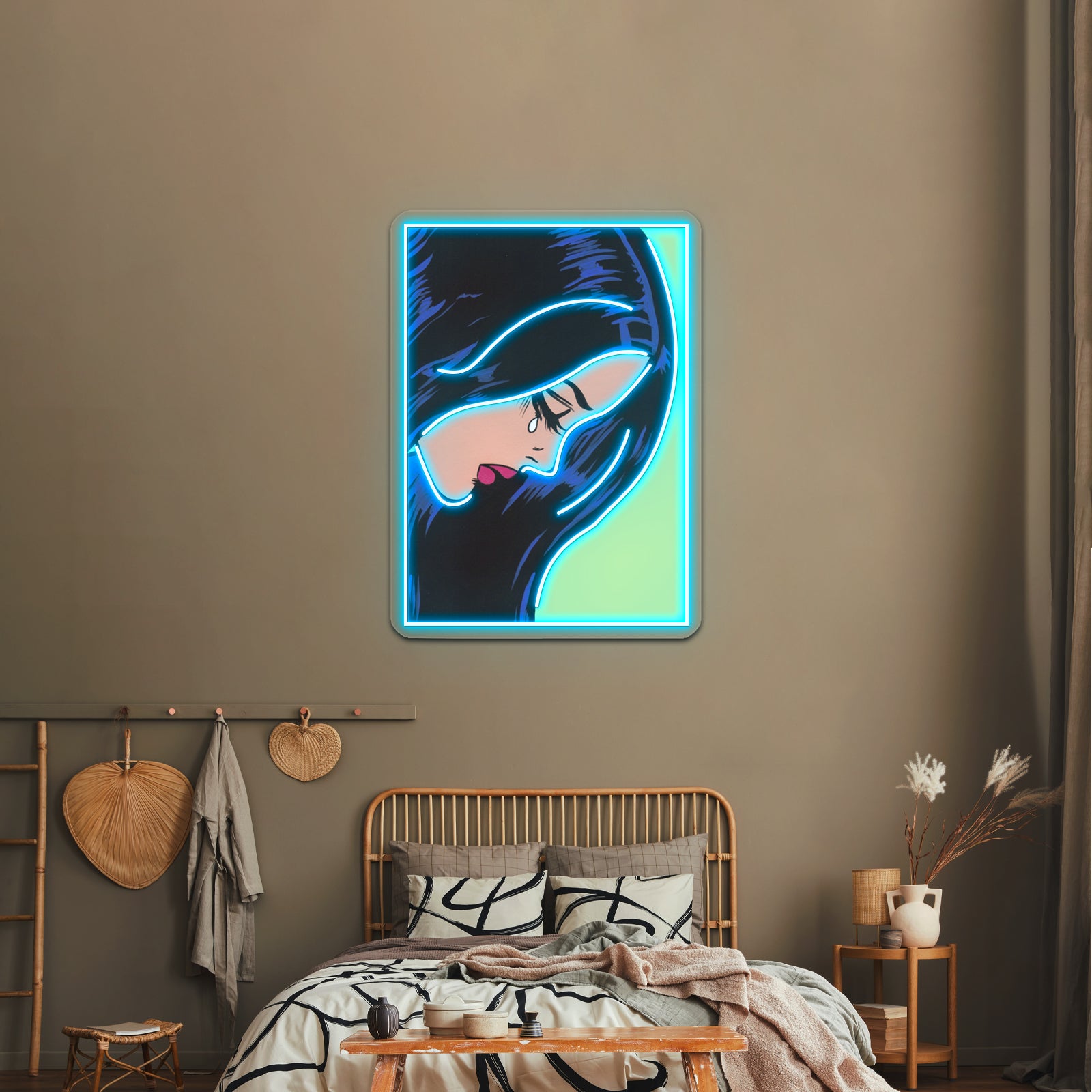 Crying Eyes Pop Artwork Business Led Sign