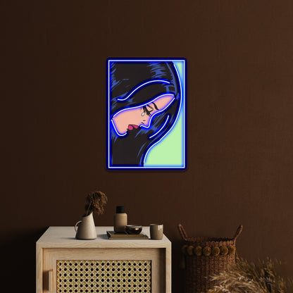 Crying Eyes Pop Artwork Business Led Sign