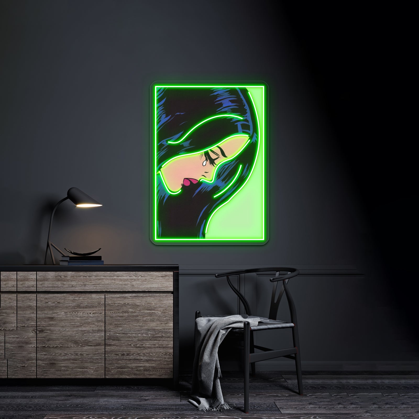 Crying Eyes Pop Artwork Business Led Sign