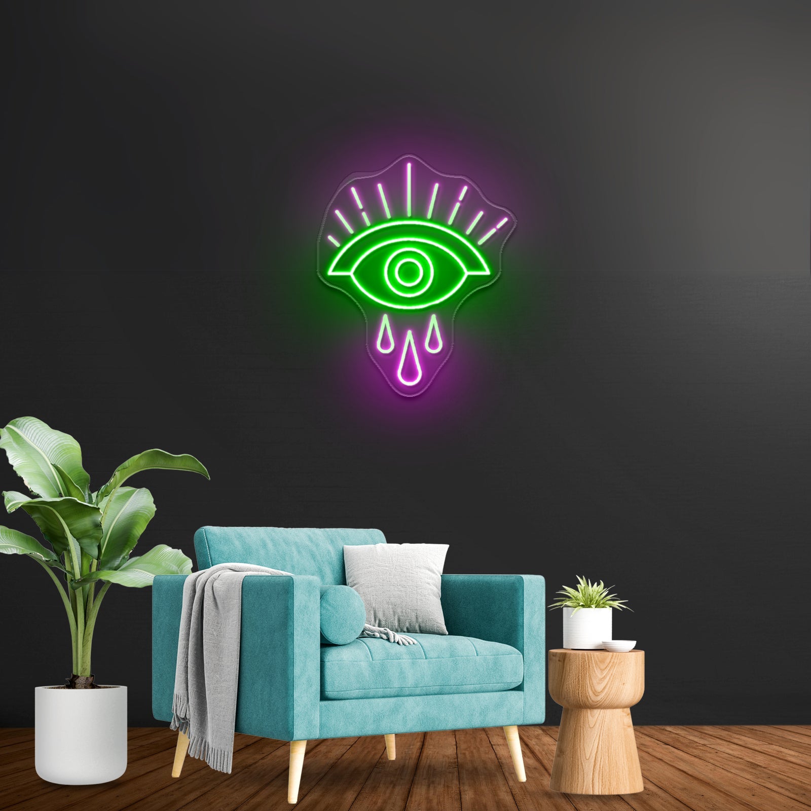 Crying Eye Large Neon Signs For Room - Shineneon