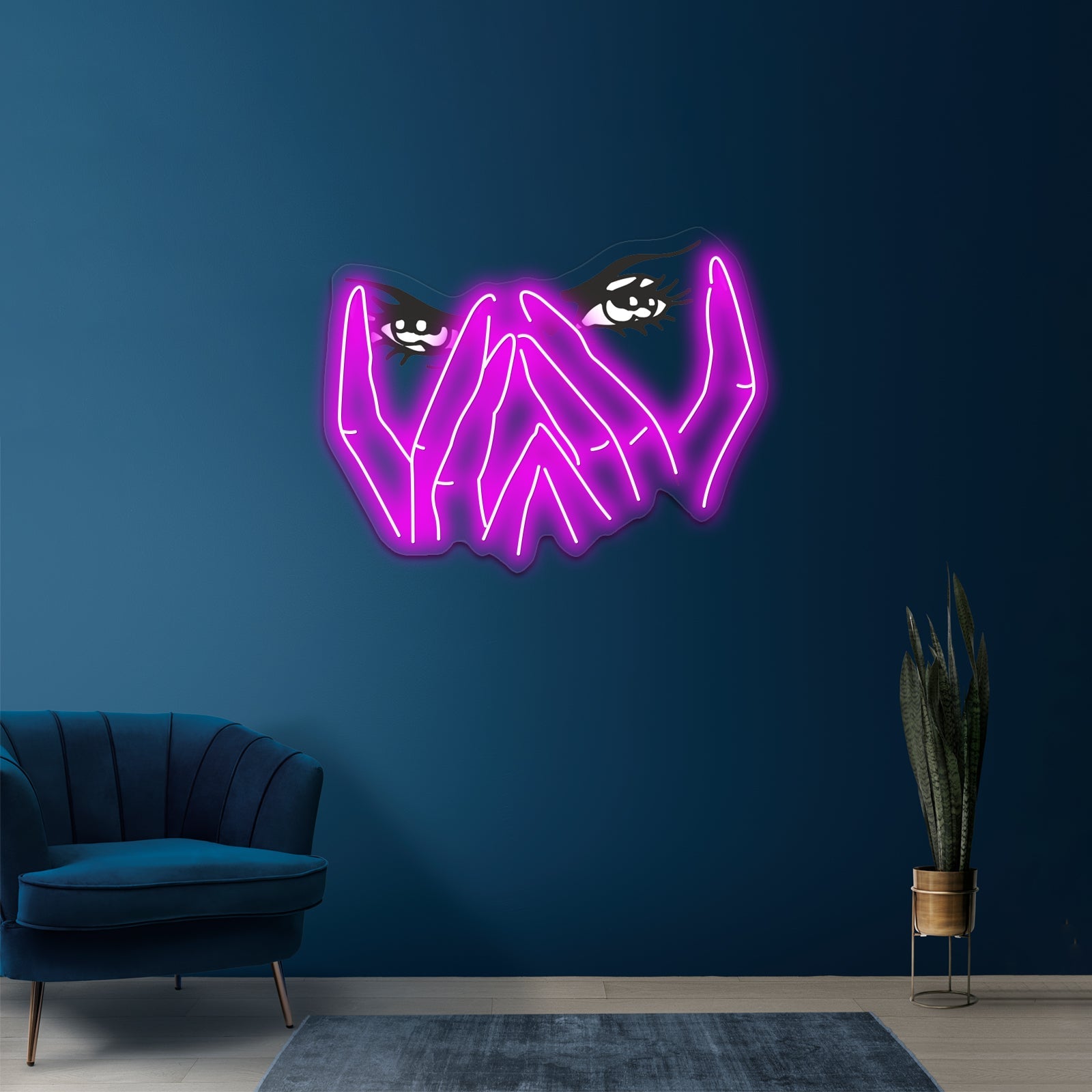Crying Eyes Pop Artwork Business Led Sign - Shineneon
