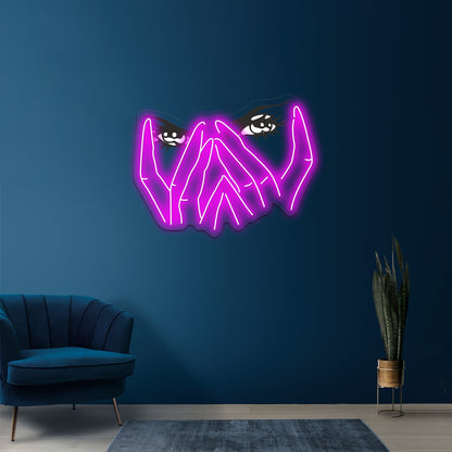 Crying Eyes Pop Artwork Business Led Sign - Shineneon