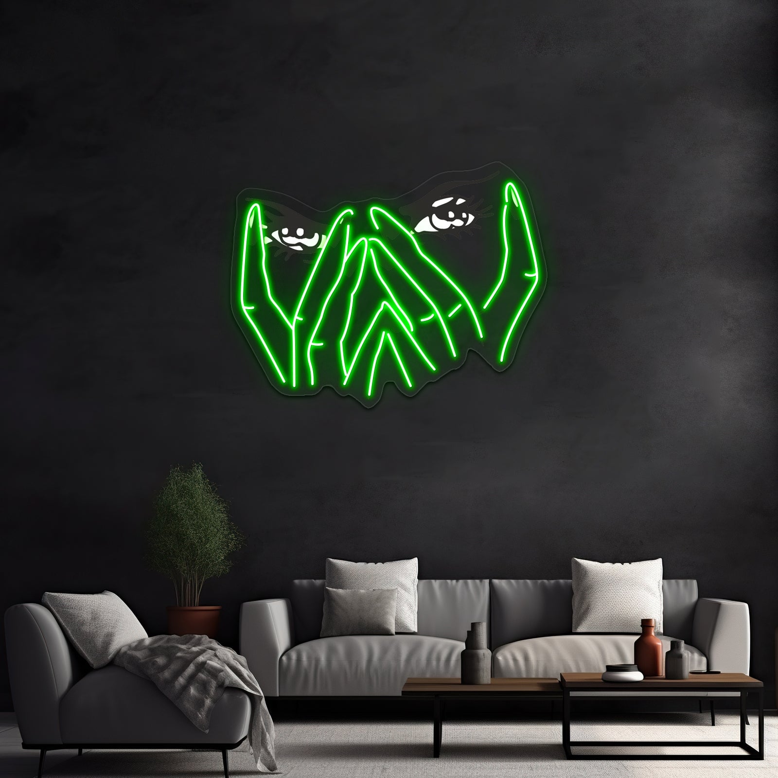 Crying Eyes Pop Artwork Business Led Sign - Shineneon