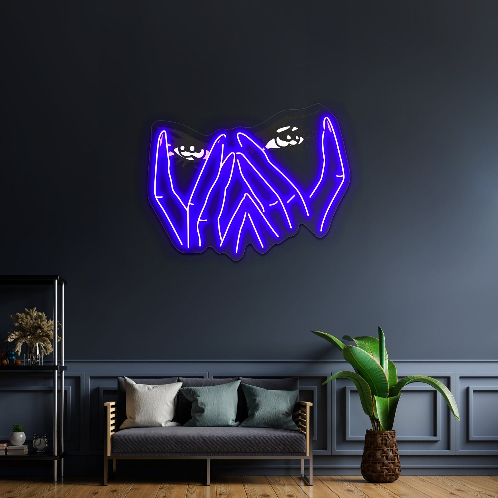 Crying Eyes Pop Artwork Business Led Sign