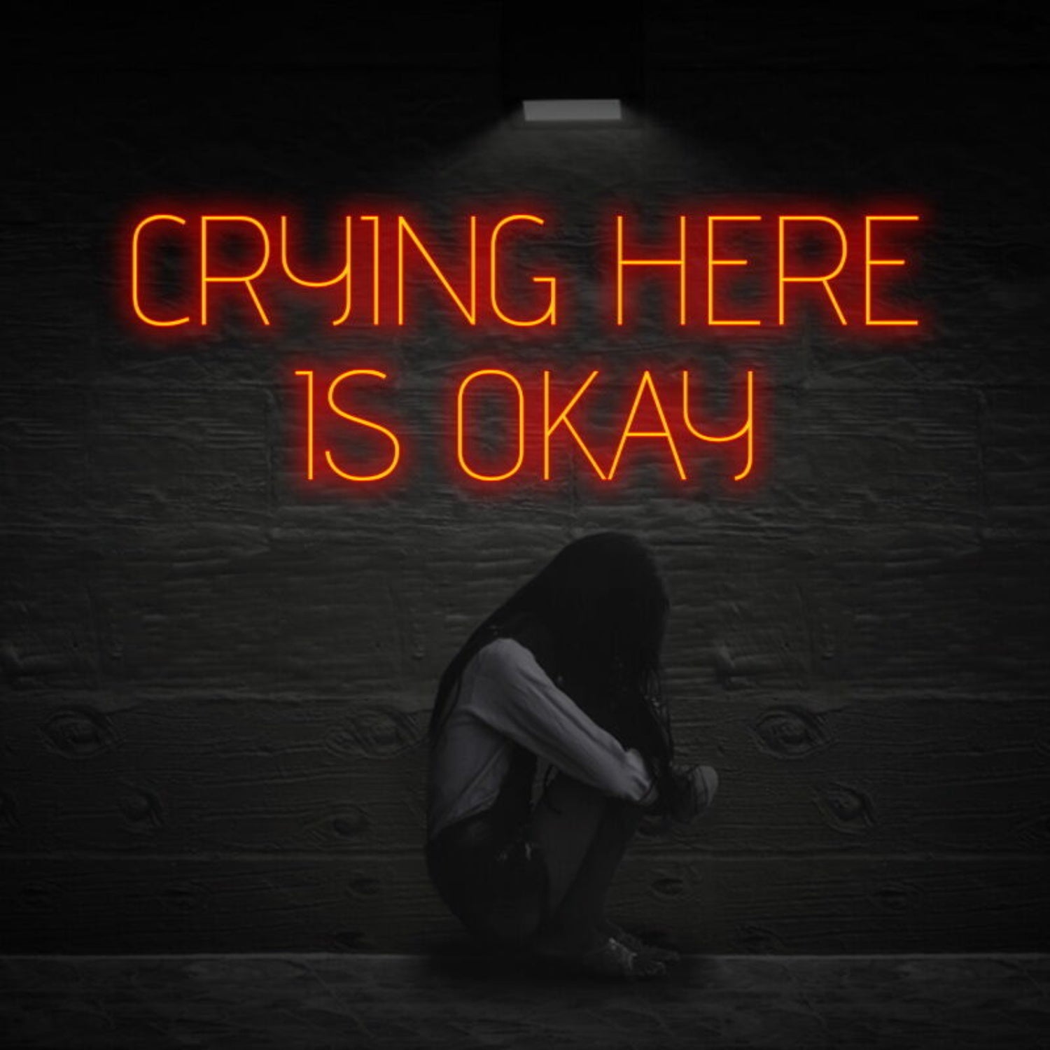 Crying Here Is Okay Neon Sign | Shineneon