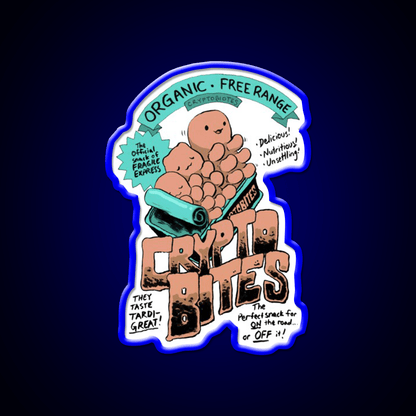 Crypto Bites Snack Food Led Neon Sign Rgb Color - Shineneon