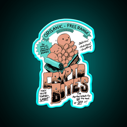 Crypto Bites Snack Food Led Neon Sign Rgb Color - Shineneon