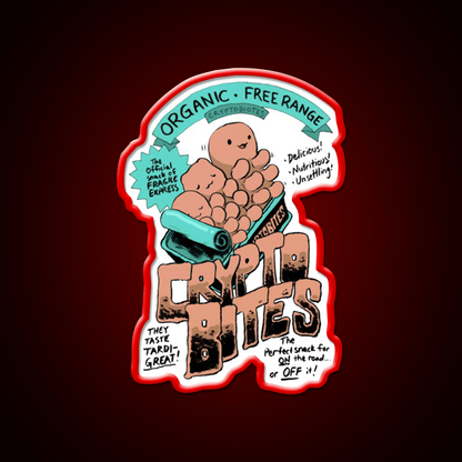 Crypto Bites Snack Food Led Neon Sign Rgb Color - Shineneon