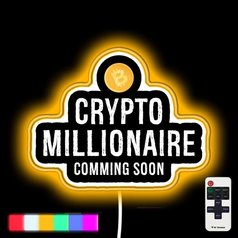 Crypto Millionare Coming Soon Design Led Neon Sign - Shineneon