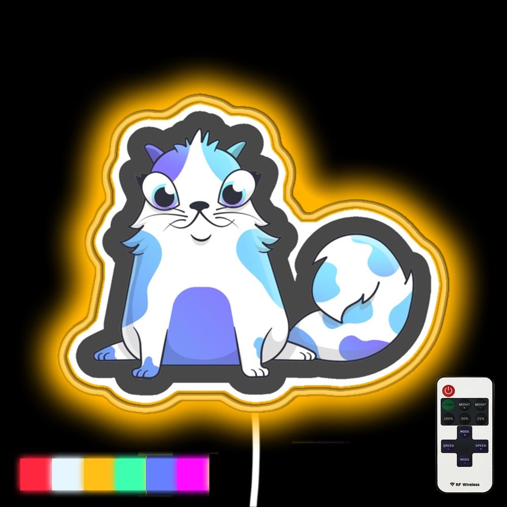 Cryptokitties Nft Cat Design Led Neon Sign - Shineneon