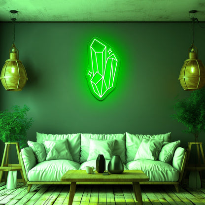Crystal Neon Sign Green Led Light Signs - Shineneon