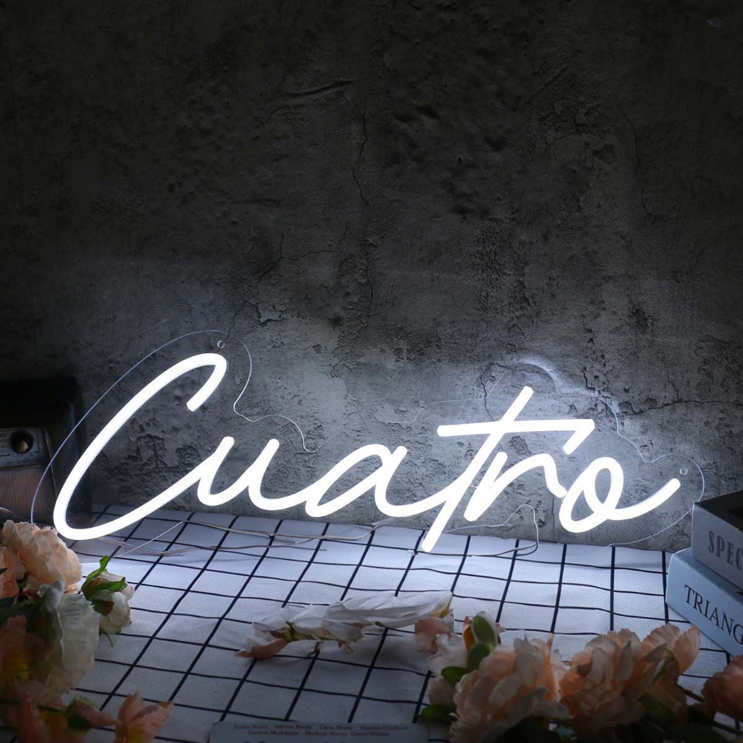 Cuatro White Led Neon Sign | Shineneon