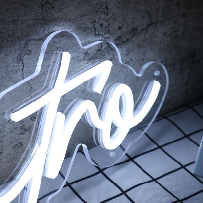 Cuatro White Led Neon Sign - Shineneon