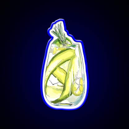 Cucumber Gin Tonic Cocktail Bar Decor Led Neon Sign Rgb Color - LED neon sign view 5