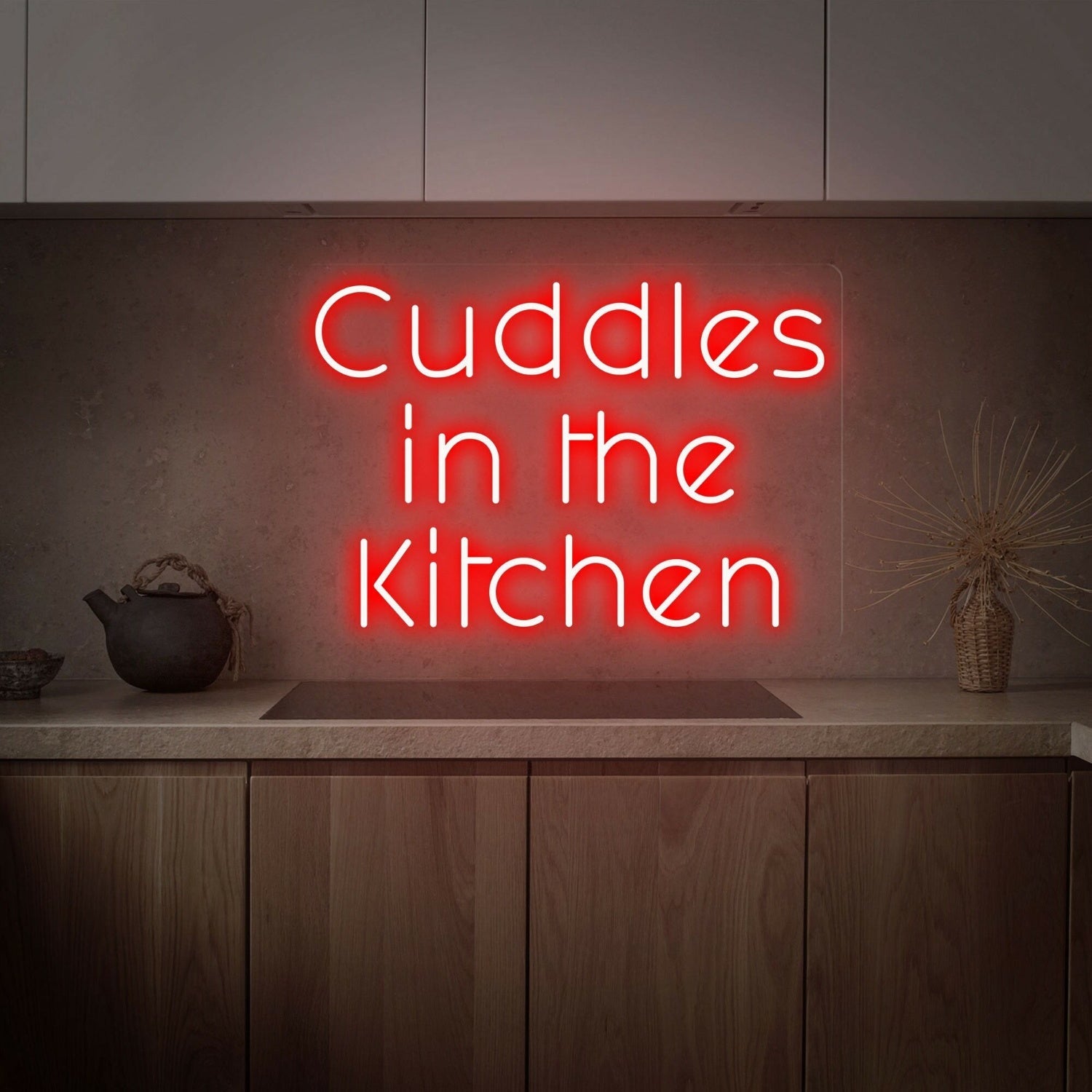 Cuddles In The Kitchen Led Neon Sign Kitchen Decoration - Shineneon