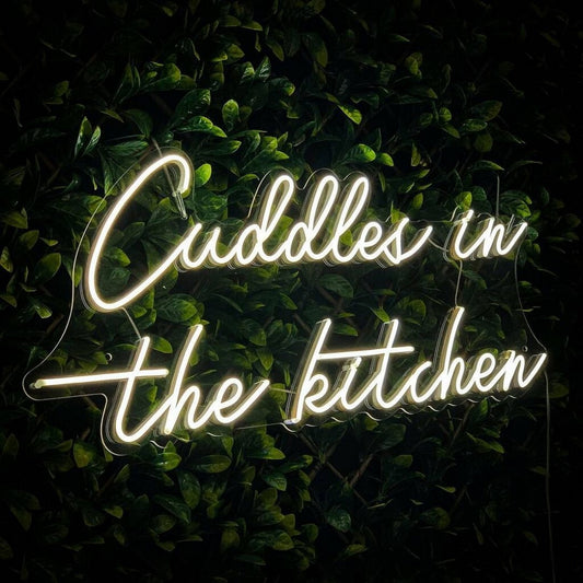 Cuddles In The Kitchen Led Sign Business Neon Sign Wall Decor