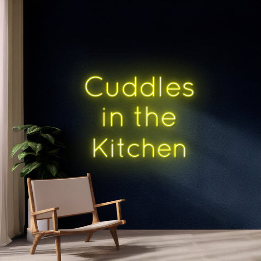 Cuddles In The Kitchen Neon Sign