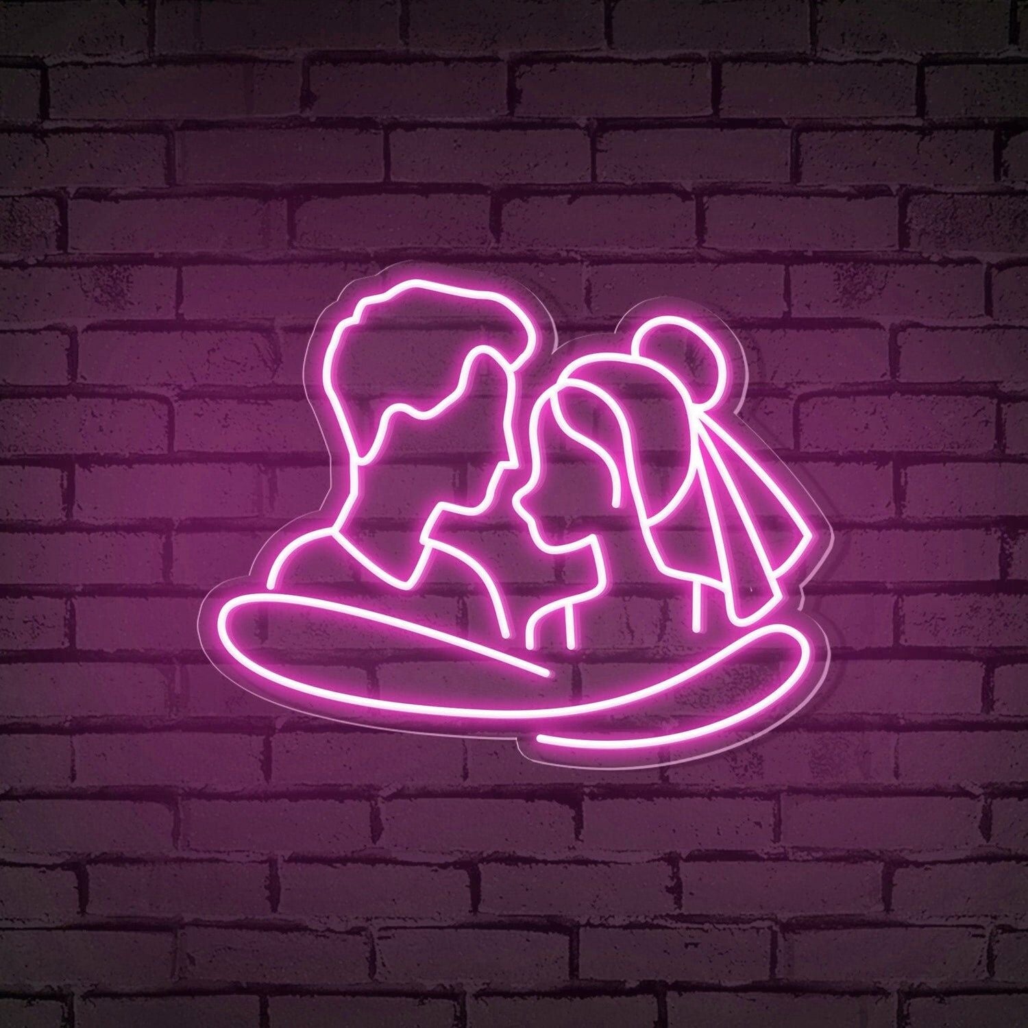 Cuddling Couple Shape Neon Sign | Shineneon