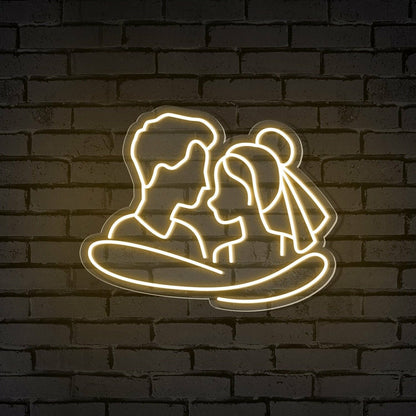 Cuddling Couple Shape Neon Sign | Shineneon