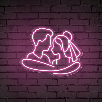 Cuddling Couple Shape Neon Sign | Shineneon