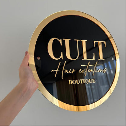 Cult Hair Extentions Boutique Acrylic Business Logo Sign - Shineneon