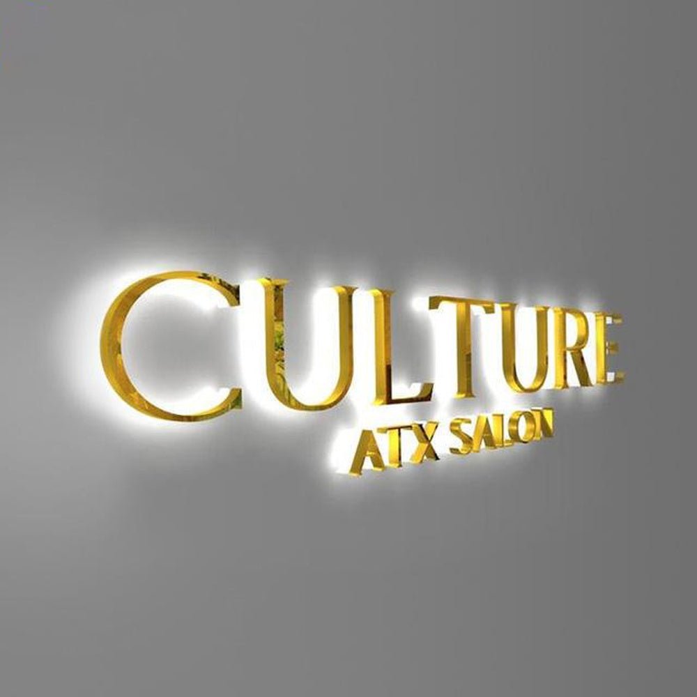 Culture Atx Salon 3D Backlit Letters Business Metal Led Sign - Shineneon