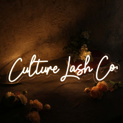 Culture Lash Co Yellow Led Neon Sign - Shineneon