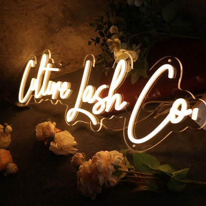 Culture Lash Co Yellow Led Neon Sign - Shineneon