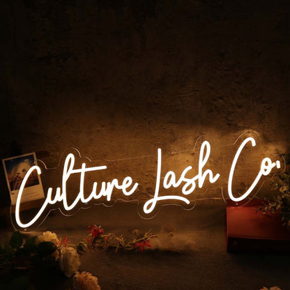 Culture Lash Co Yellow Led Neon Sign - Shineneon