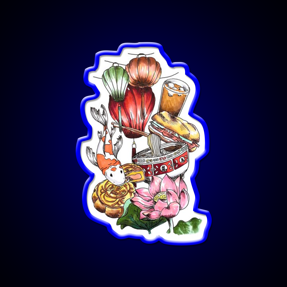 Culture Led Neon Sign Chinese Food Rgb Color