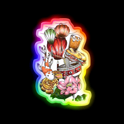 Culture Led Neon Sign Chinese Food Rgb Color