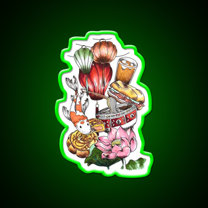 Culture Led Neon Sign Chinese Food Rgb Color