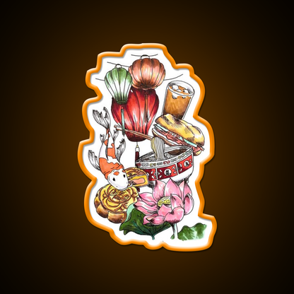 Culture Led Neon Sign Chinese Food Rgb Color