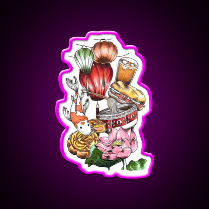 Culture Led Neon Sign Chinese Food Rgb Color