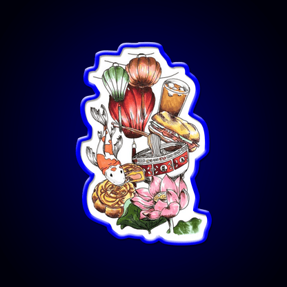 Culture Led Neon Sign Chinese Food Rgb Color - Shineneon