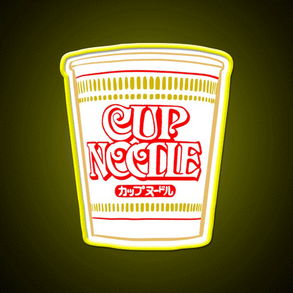 Cup Noodle Snack Food Led Neon Sign Rgb Color - Custom LED neon sign front view