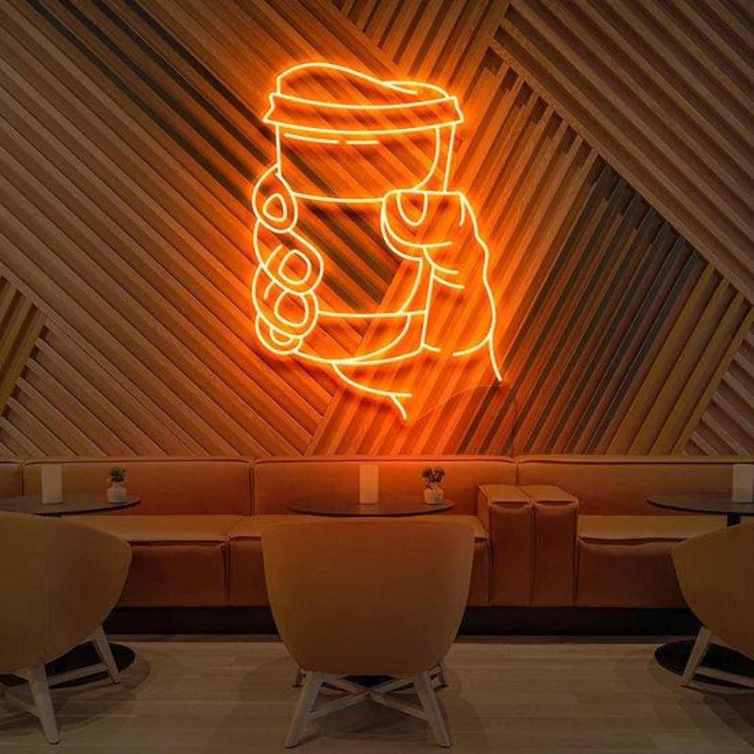 Cup O Joe Hand-Holding Coffee Led Neon Sign For Cafe Wall Decor | Shineneon