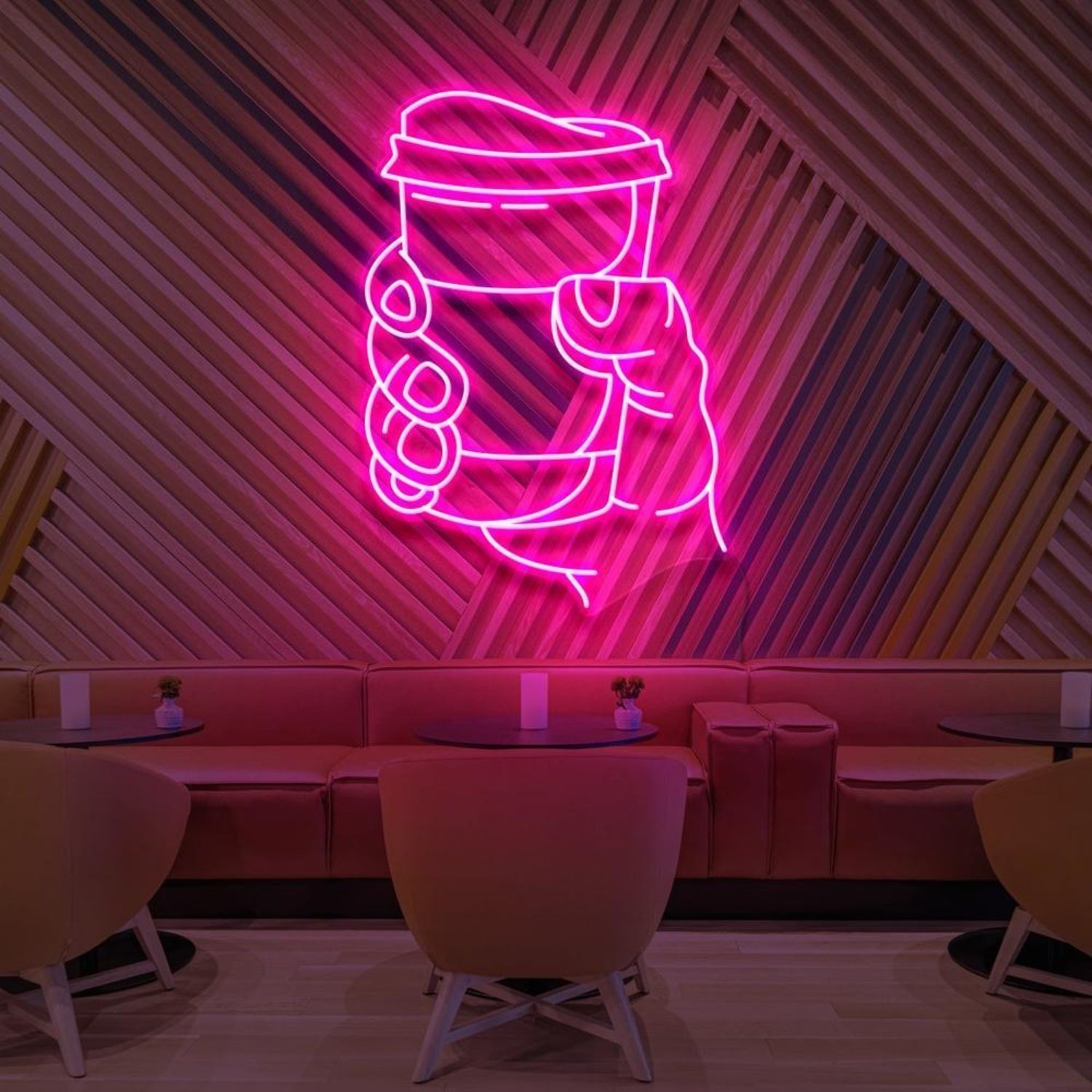 Cup O Joe Hand-Holding Coffee Led Neon Sign For Cafe Wall Decor | Shineneon