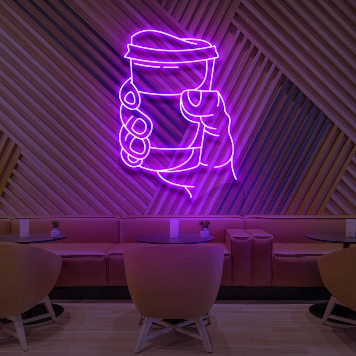 Cup O Joe Hand-Holding Coffee Led Neon Sign For Cafe Wall Decor | Shineneon