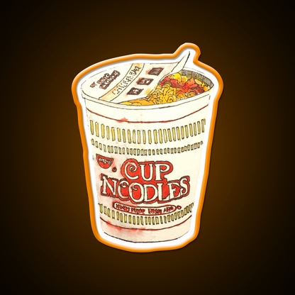 Cup O Noodle Fast Food Led Neon Sign For Burger Place Rgb Color