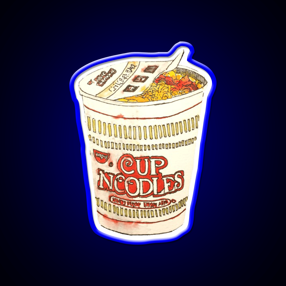 Cup O Noodle Fast Food Led Neon Sign For Burger Place Rgb Color - Shineneon