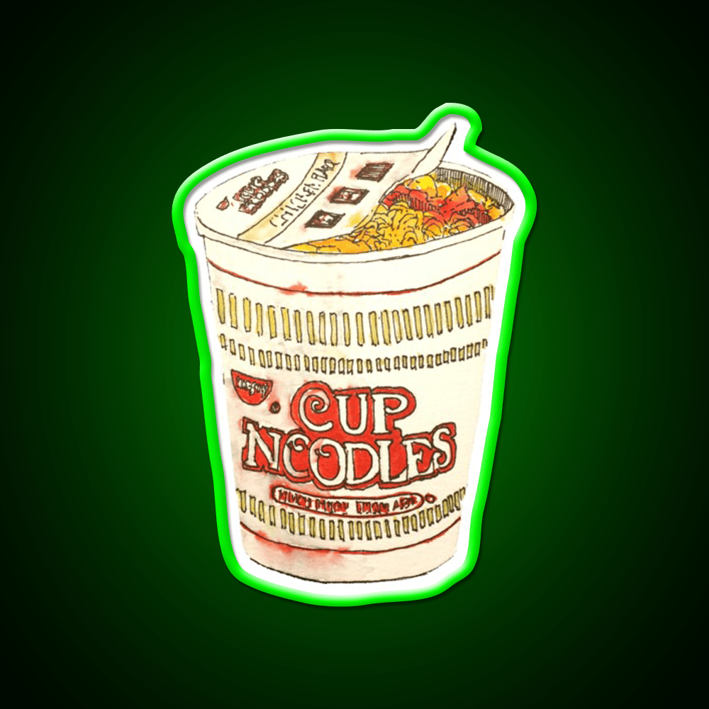 Cup O Noodle Fast Food Led Neon Sign For Burger Place Rgb Color - Shineneon