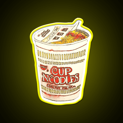 Cup O Noodle Fast Food Led Neon Sign For Burger Place Rgb Color - Shineneon