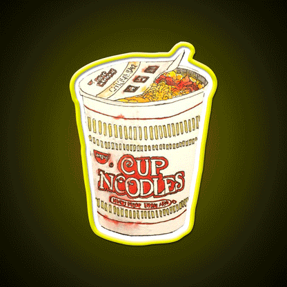 Cup O Noodle Fast Food Led Neon Sign For Burger Place Rgb Color