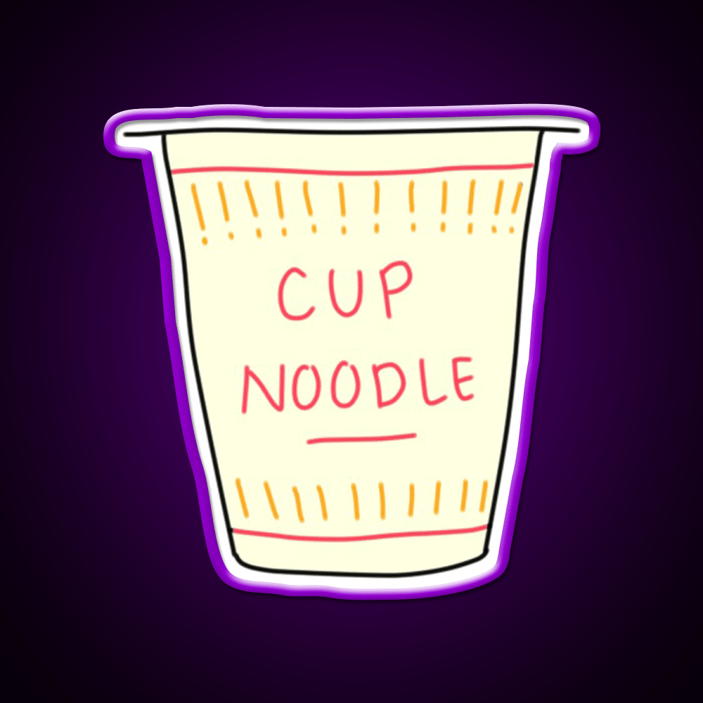 Cup O Noodle Snack Food Led Neon Sign Rgb Color - Shineneon