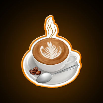 Cup Of Coffee First Of All Cafe Led Neon Sign Espresso Bar Art Rgb Color