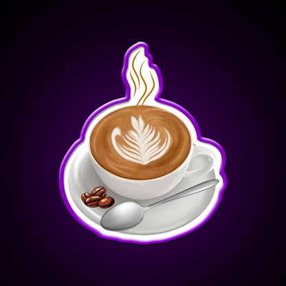 Cup Of Coffee First Of All Cafe Led Neon Sign Espresso Bar Art Rgb Color